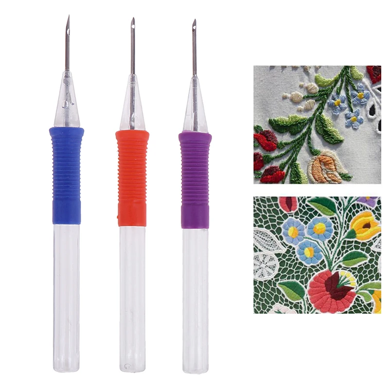 DIY Hand Embroidery Pen Cross stitch embroidery needle DIY Crafts Embroidery Pen Set Punch Needle Sewing Accessories