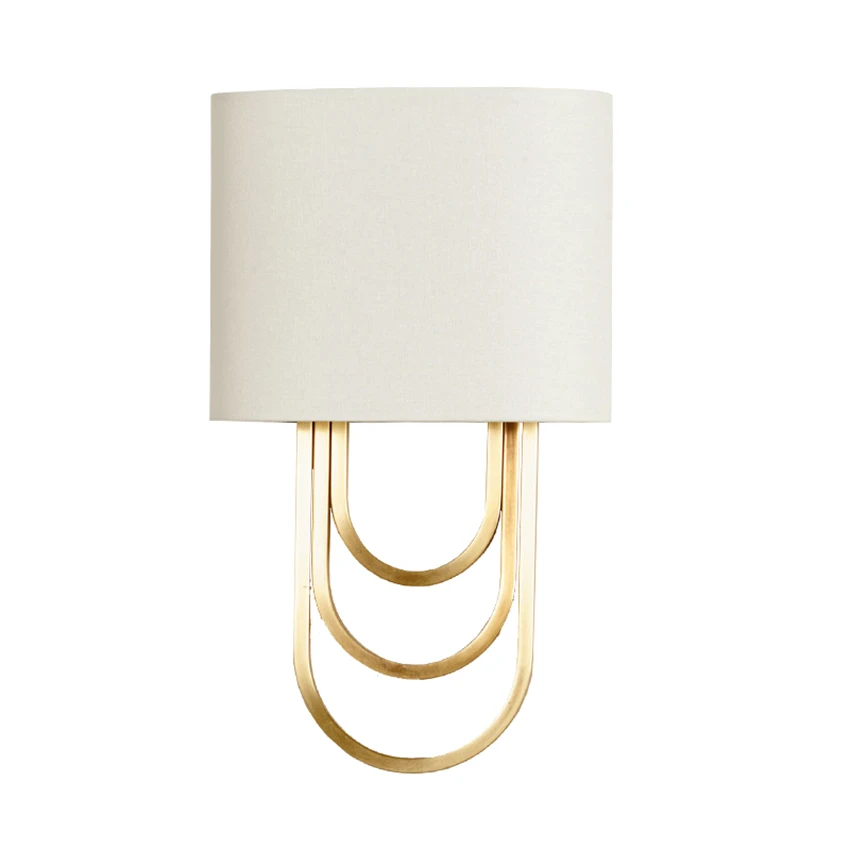 American Country White Shade Wall Lamps Vintage Living Room Bedroom Bedside Hall Balcony Study Room Sconces Wall Lights Fixtures