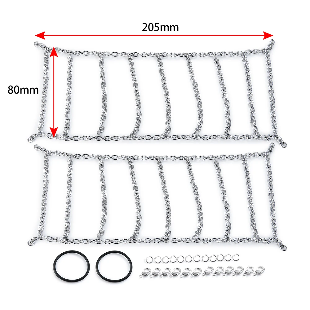 AXSPEED 2 sztuk Metal 105/114/120/130mm opony łańcuchy śnieżne dla 1/10 samochód zdalnie sterowany RC TRX-4 TRX4 Axial SCX10 90046 D90