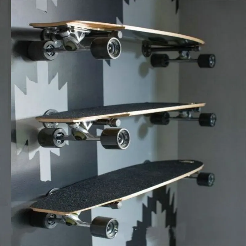 Long Board Dance Board Horizontal Hanging Electric Load-bearing Hanging Rack Iron Wall Hanger Hook board Surface Skateboard