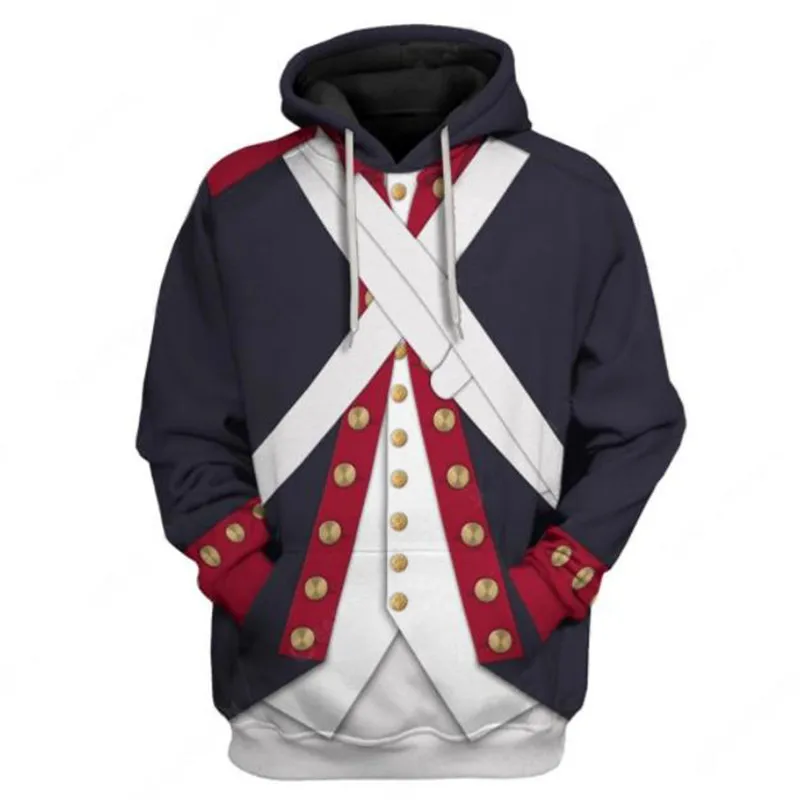 Napoléon Áo Hoodie 3D In Hình Dây Kéo Áo Khoác Áo Nỉ Halloween Trang Phục Hóa Trang Nam Áo Khoác Đầu Khoác Áo Len