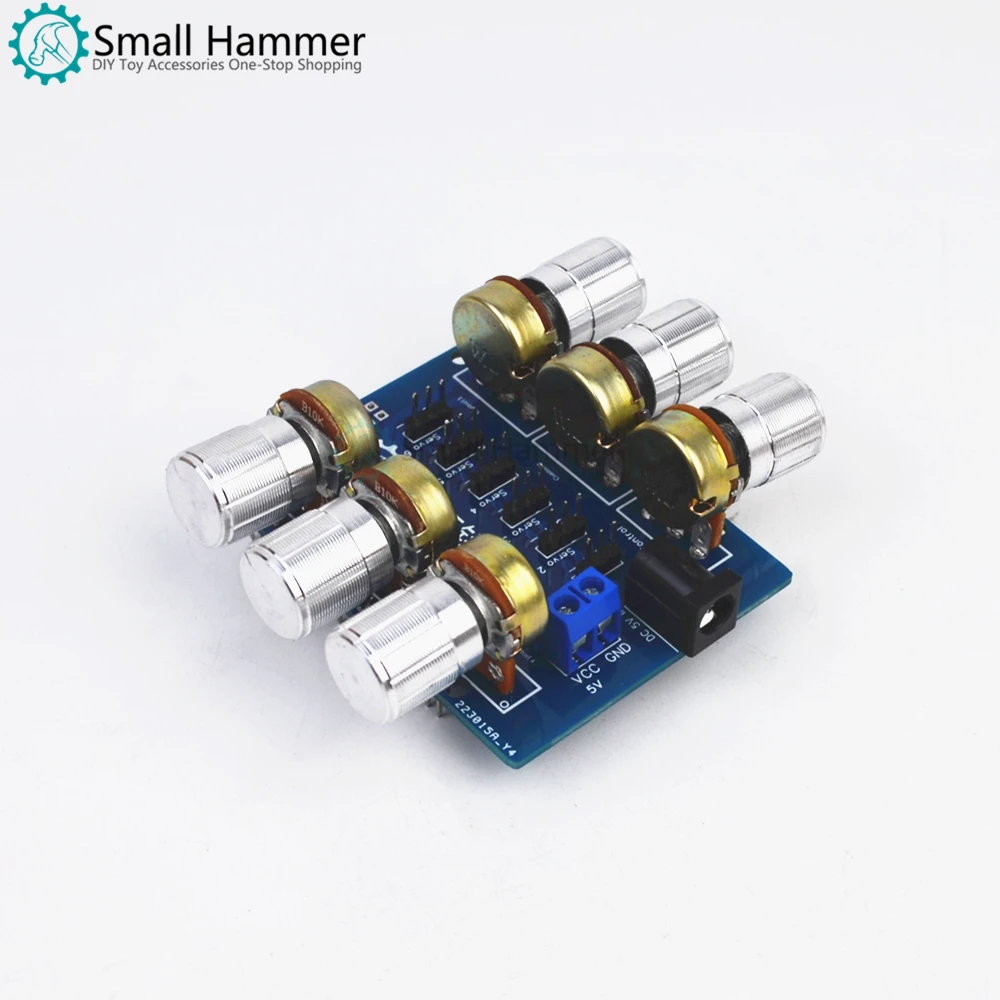 Small hammer 6DOF mechanical arm servo potentiometer knob control board arduino expansion board