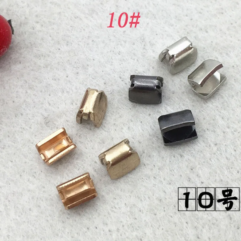 20pcs/lot 3#5#8#10#12#15golden silver black bronze U-shaped long European metal zipper stopper for repair zipper accessories2013