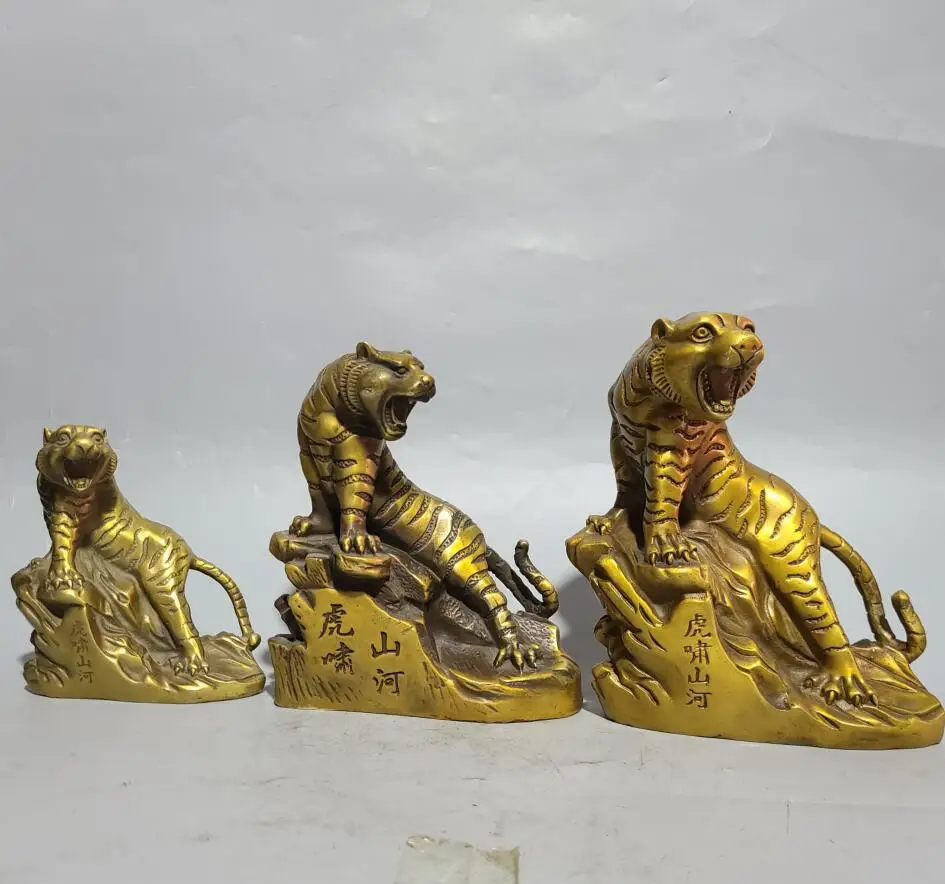 

Archaize brass Mountaineering tiger household decoration crafts statue