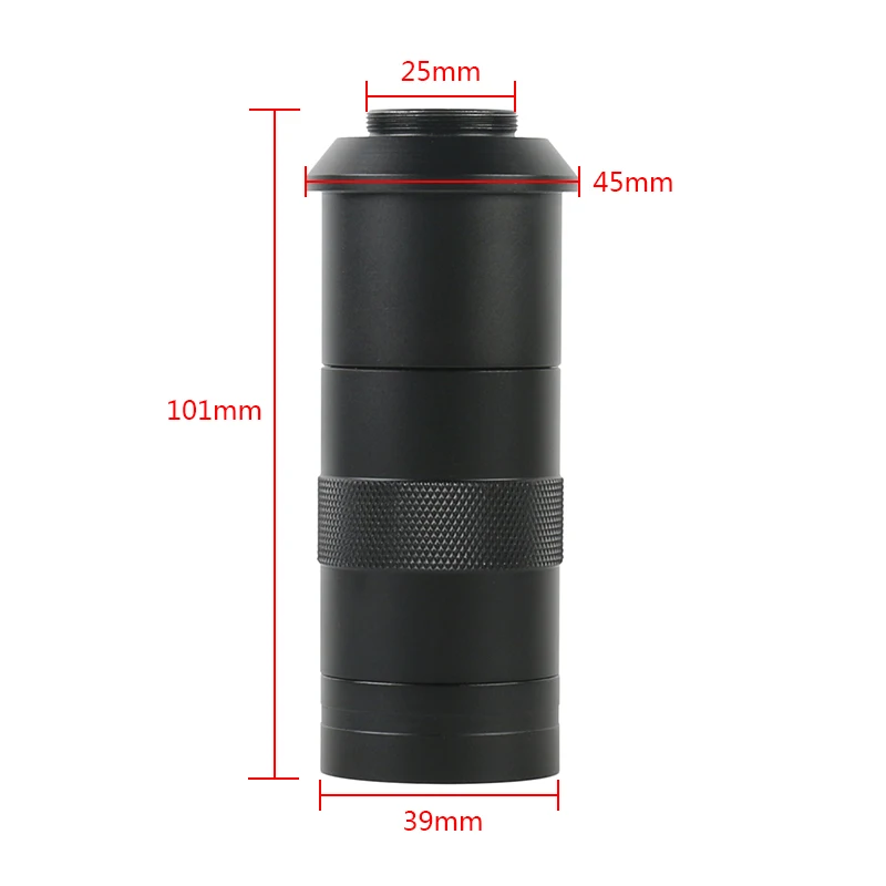 Einstellbares 180X 120X 300X 200X 130X Zoom C-Mount-Objektiv 0,7X~4,5X Vergrößerung 25mm für HDMI USB Industrie-Videomikroskopkamera – Detail 8