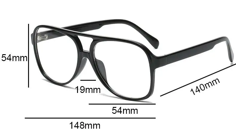 Marken designer Vintage übergroße Pilot Lesebrille Frauen Männer transparente verschreibung pflicht ige Brillen Presbyopie Brillen – Detail 5