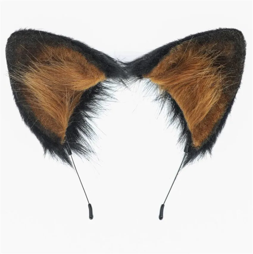 فو الفراء الحيوان عقال واقعية الألماني الراعي الكلب فروي أفخم آذان الشعر هوب تأثيري حلي الدعائم الحفلات C880