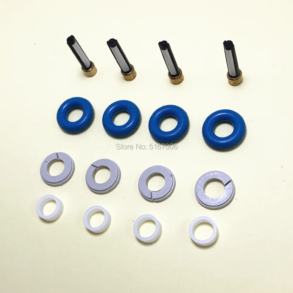4Sets/16pcs GDI Fuel Injector Repair Servince Kits For Parts 16600-1KC0A 0261500092 For Nissan Juke 2011-2014 1.6L (AY-RKG902)