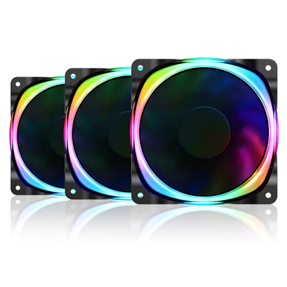 Jonsbo-enfriador RGB PWM de 120mm, ARGB, 5V, 3 pines, compatible con varias series/carcasas de ordenador, ventiladores de refrigeración, 9 cuchillas direccionables