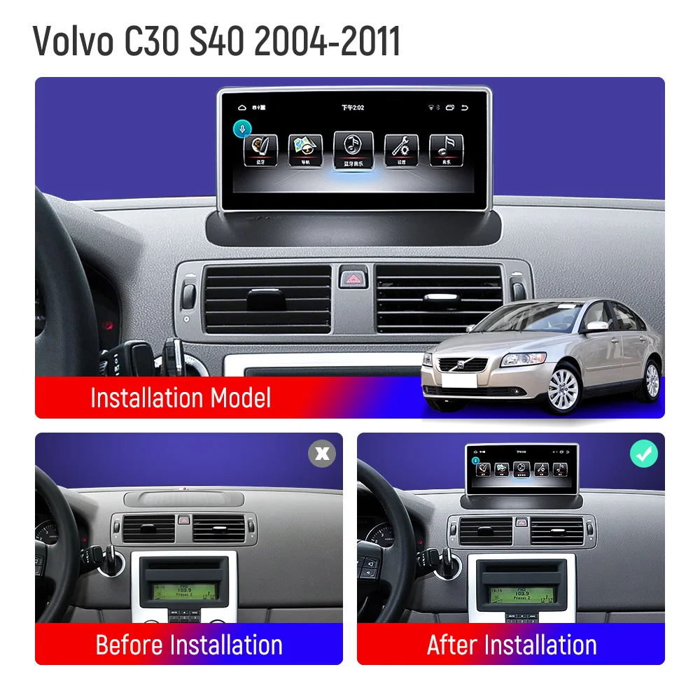 2 din Android Radio Car Multimedia Player For Volvo S40 C30 C70 2004-2013 Car GPS Navigation Headunit Stereo Receiver DVD Player