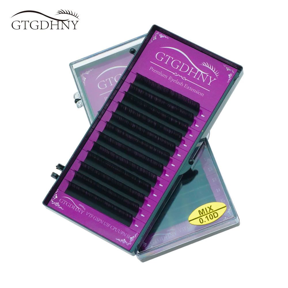 GTGDHNY 8~15mm Mixed Individual Eyelash Extension 100% Handmade Natural Soft False Lashes Wholesale Mink Fake Eyelashes Supplies