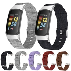 Bracelet en toile tissée pour Fitbit Charge 5 6, remplacement de la bande, bracelet de montre stable, bracelet intelligent