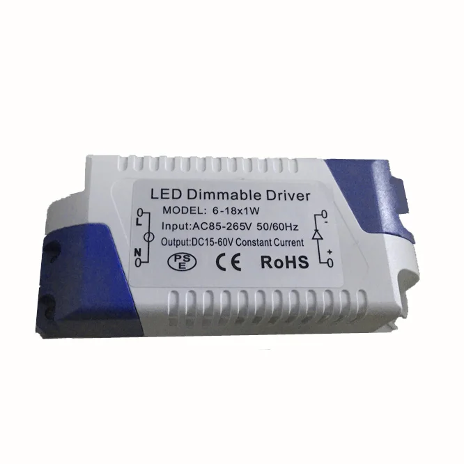 LED Driver 6-18W 7W 12W 15W Dimmable Power Supply AC85-265V DC18-60V Light Transformer Power Supply Adapter Ceiling light lamp