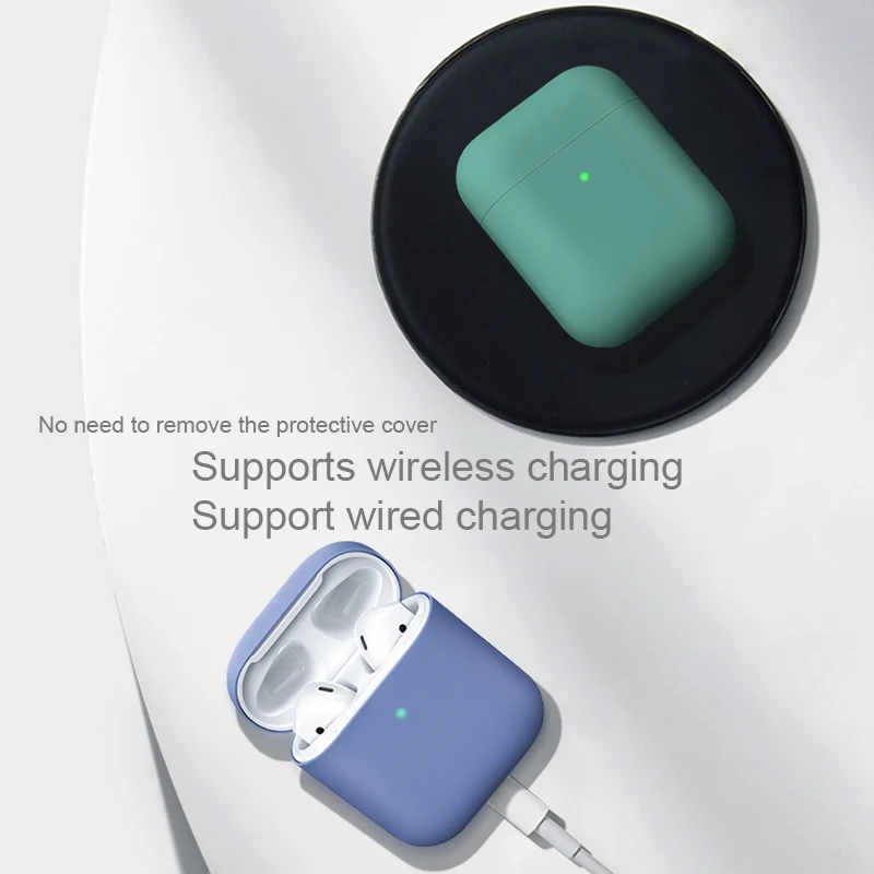 Custodia morbida in Silicone per Apple Airpods 1/2 Cover antiurto per Apple AirPods custodie per auricolari per Air pod custodia protettiva