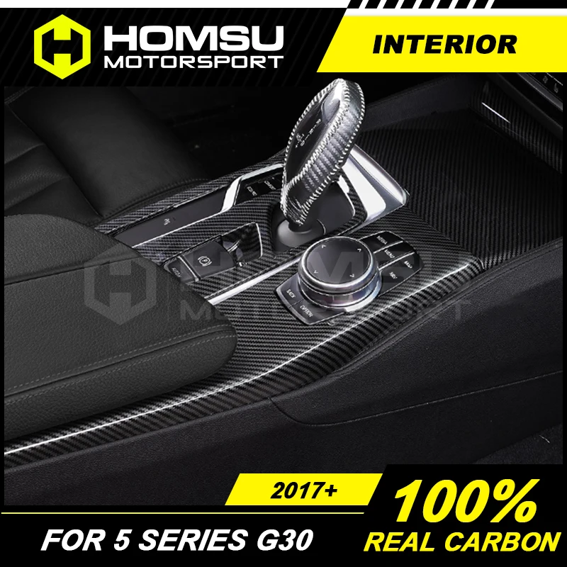 

Real Carbon Fiber Interior Trim Dashboard Kit For BM-W 5 Seriers G30 G38 2017+ repalcement center console cover fit for LHD