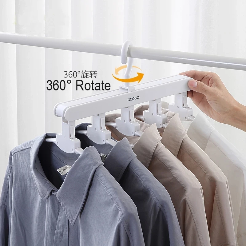 

ECOCO Multi-functional 5 in 1 Clothes Storage Rack Shelf Closet Organizer Contracted Light Luxury Magic Clothes Hanger