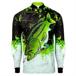 Abbigliamento da pesca anti-UV con cerniera Camicie da pesca con protezione solare ad asciugatura rapida 2021 Maglie da pesca da uomo di vendita calde