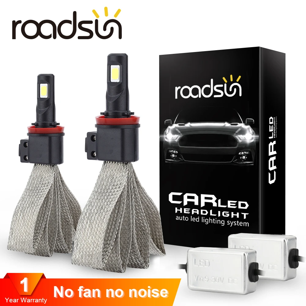 

Светодиодсветодиодный лампы для автомобильных фар roadsun S7, H7, H4, 9005, H11, H8, H9, HB1, H1, HB3, 9006, 9007, 880, H27, 12 В, 55 Вт, 6000K, 12000 лм