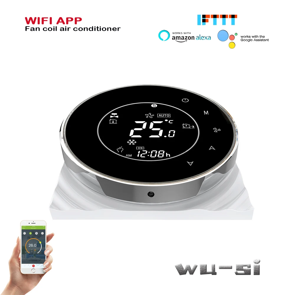 WIFI fan-coil-thermostat- 2 Rohr kühlen oder wärme, 24VAC 95-240VAC