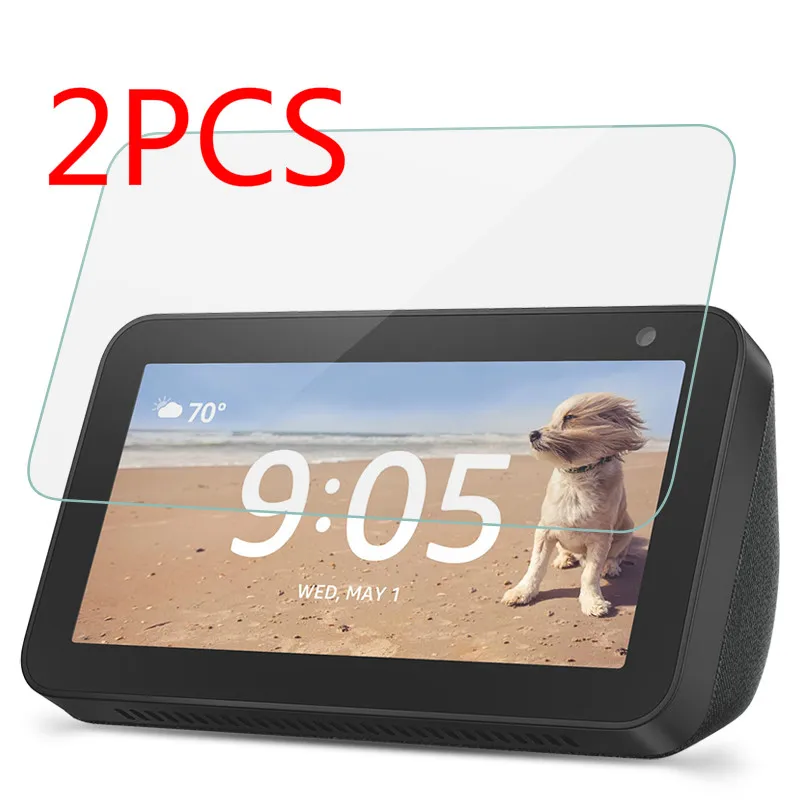 Protector de pantalla de vidrio templado para Amazon Echo Show 5, película protectora HD de 5,5 ", 2 piezas