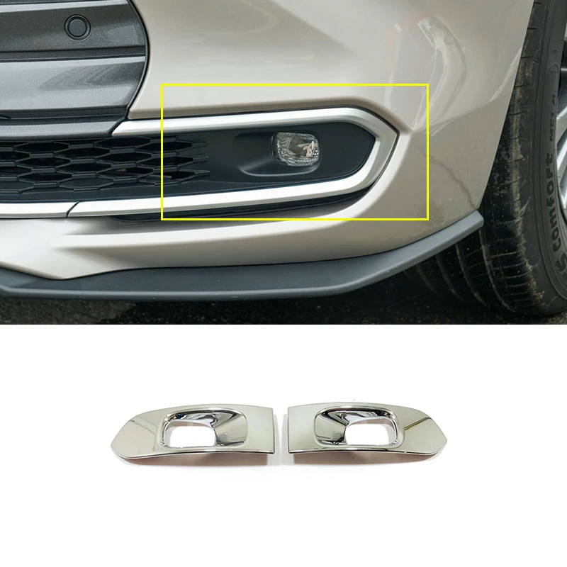 

ABS Chrome Car Front Fog Light Lamp Shade Decor Sticker Cover Trim For Toyota SIENNA 2021 2022 Decoration Accessories