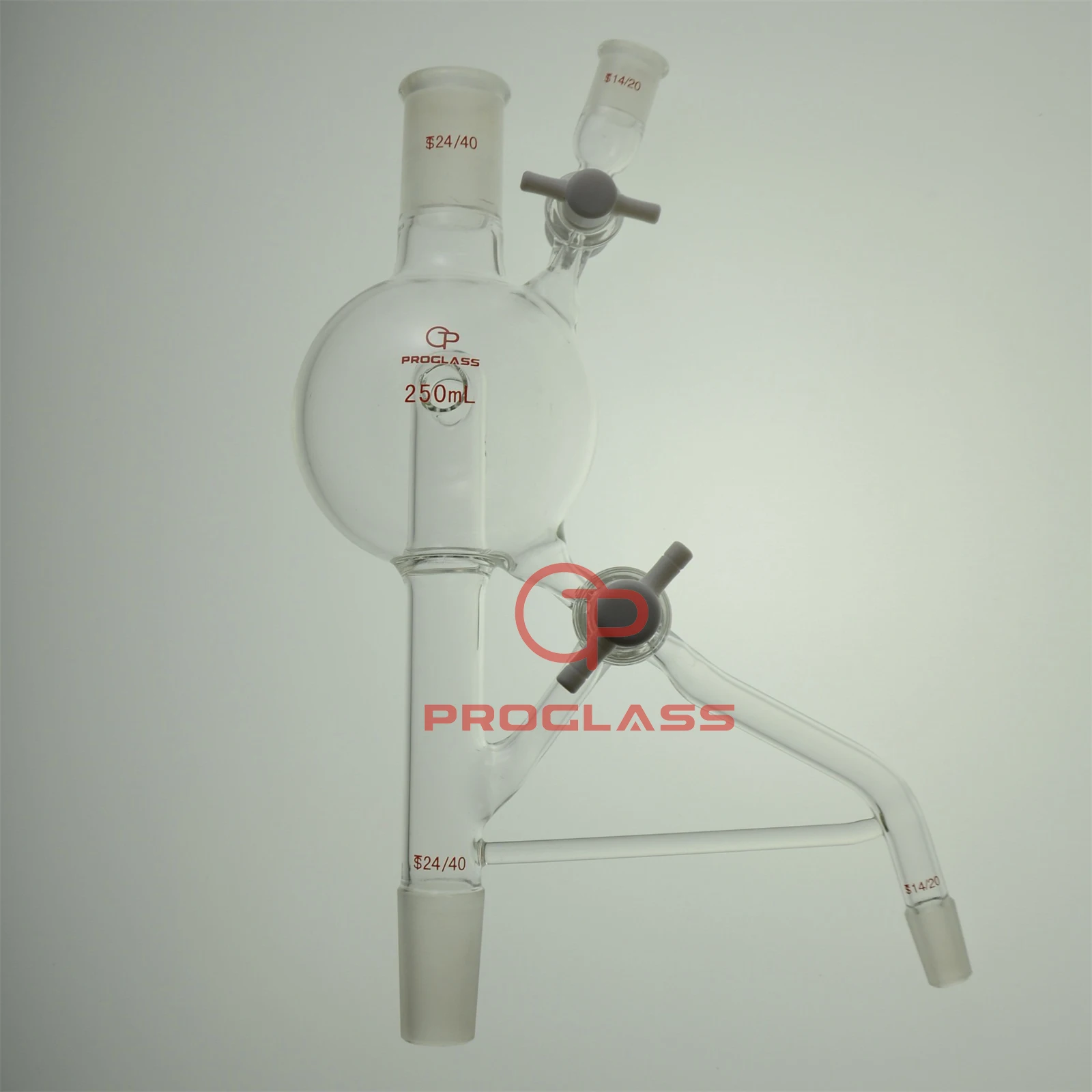 Laboratory Glass Distillation Heads,Solvent,new Modified,Top 24/40,Side 14/20