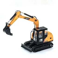 Diecast 1:35 Scale SANY SY75C-9 Excavator Alloy Hook Machine Engineering Machinery Model Collection Souvenir Ornaments Display