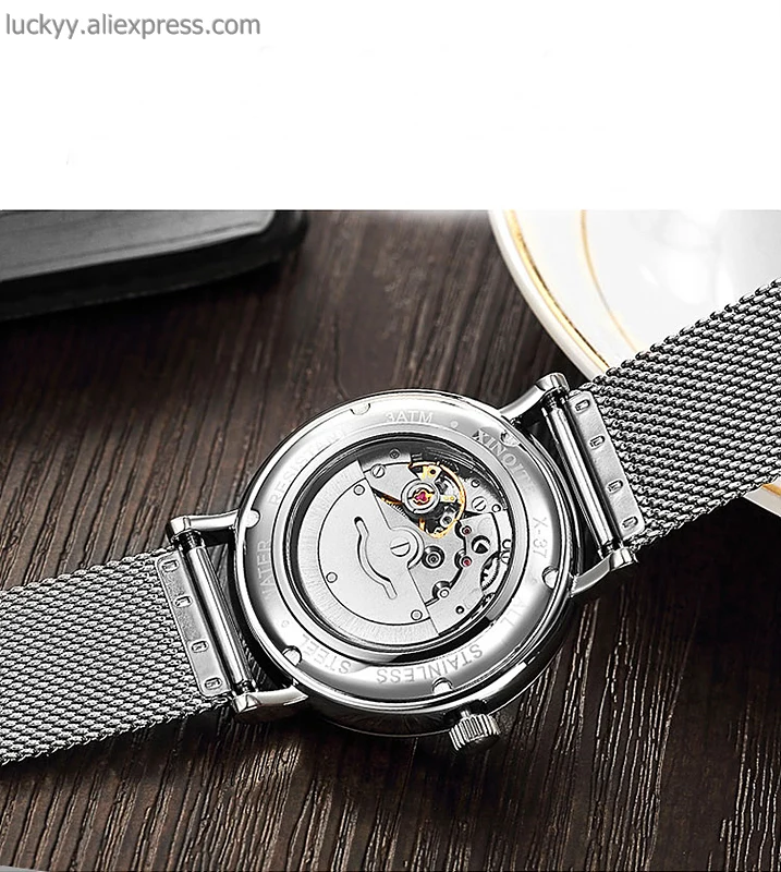 Hot sale Automatic mechanical mens watch stainless steel strap black male watch simple style Portofino wristwatch A237