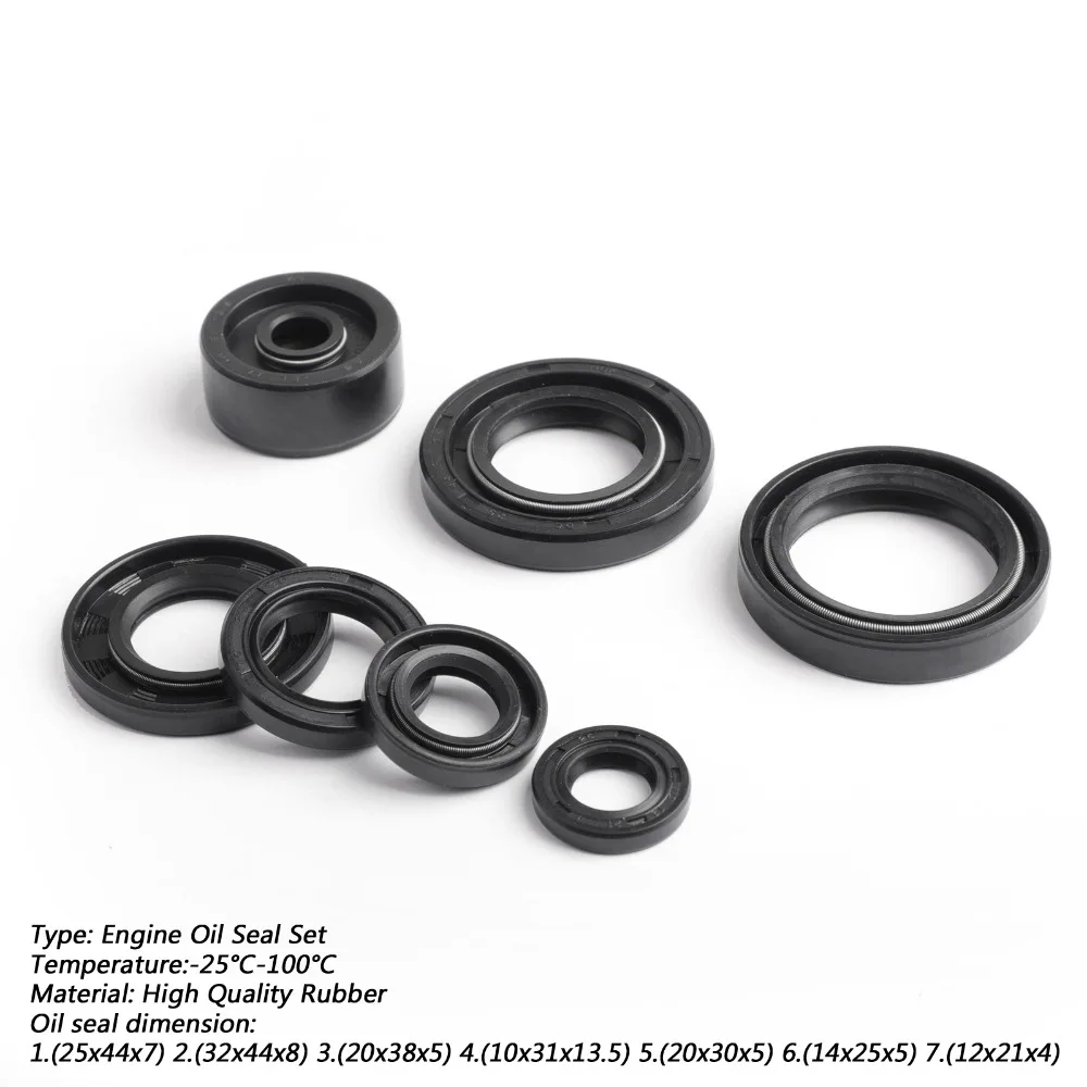 Areyorshop Motorcycle Engine Oil Seal Kits Fits for Yamaha DT125RE DT125R DT125RH DT125X DT125 Rubber Motorbike Accessories