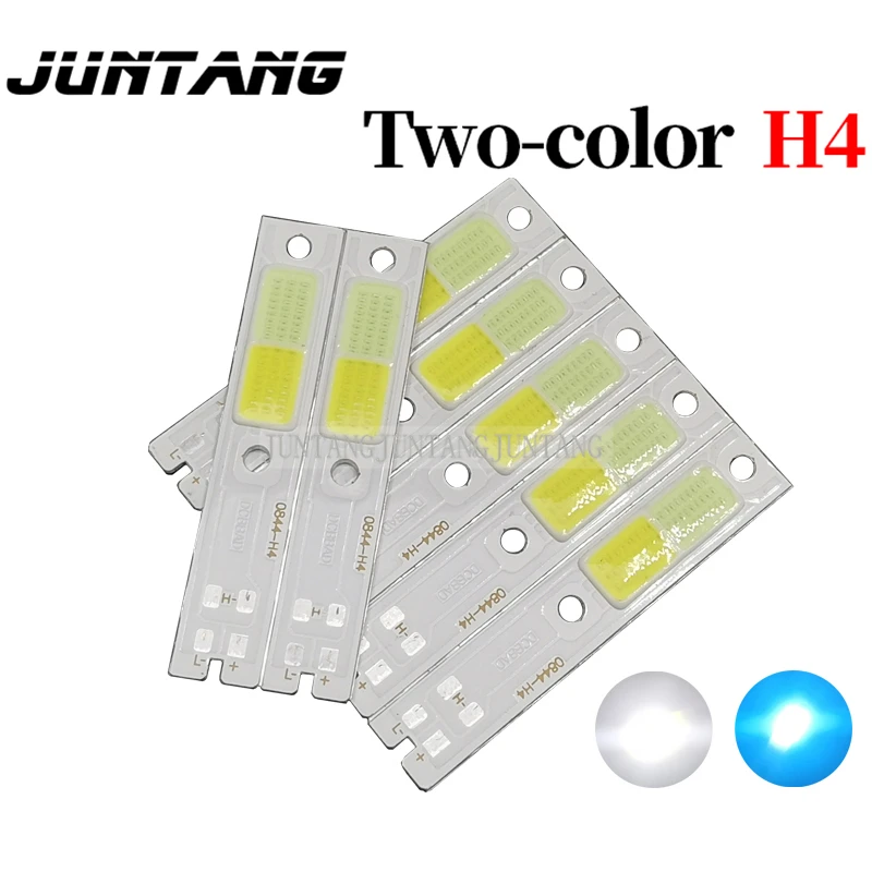 CSP car headlight c6 H4 bi-color light source white ice blue 8*44mm 9V 1200mA 15W motorcycle light h4 cob led