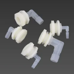 1 Set ABS 1/2 Inch To 6.4~20mm Elbow Water Tank Connector Aquarium Garden Irrigation Hose Joint Water Pipe 90 Degree Adapter