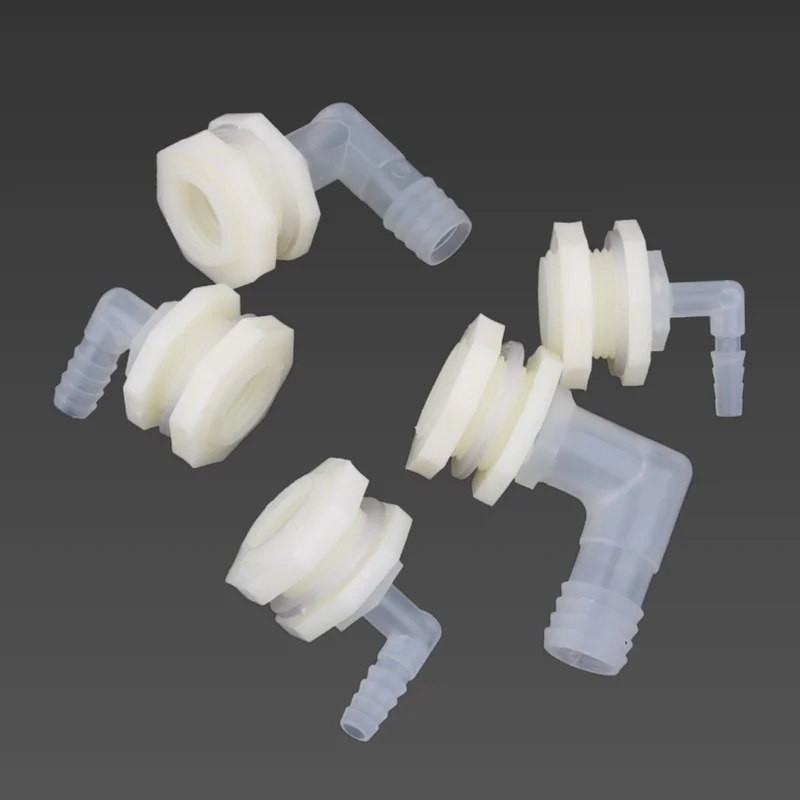 1 Zestaw ABS 1/2 cala do 6,4 ~ 20 mm Kolanko Złącze zbiornika wody Akwarium Ogrodowe Złącze węża nawadniającego Rura wodna Adapter 90 stopni