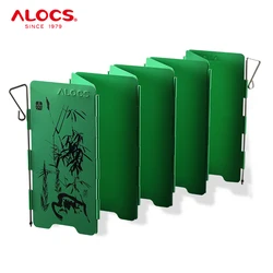 Alocs CS-B05 Outdoor Stove Windshield Aluminum Alcohol Gas Stove Windscreen Camping Picnic Cooker Wind Shield 9 Folding Plates