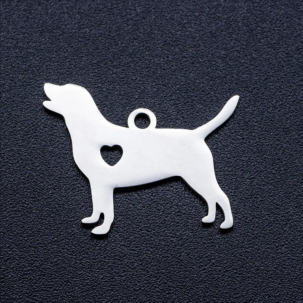 10pcs/lot diy dachshund dog cat paw stainless steel charm pendant wholesale elephant bone jewelry bracelet connector charms