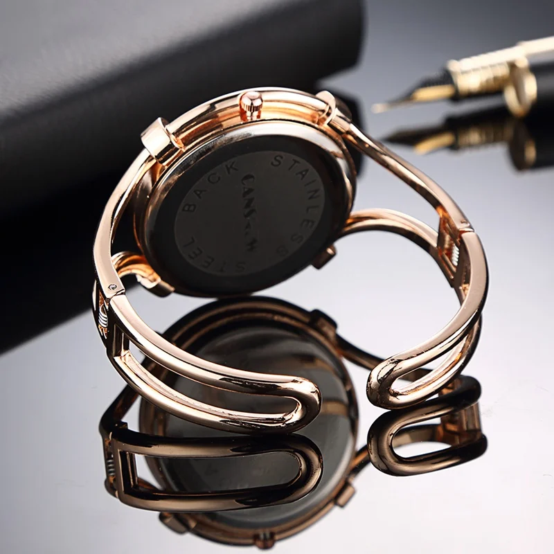 Часы женские кварцевые с золотым/серебряным браслетом