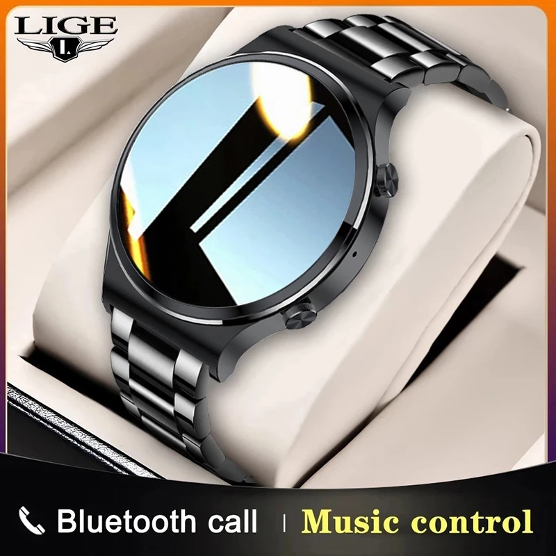 LIGE 2021 New Smart Watch Men Full Touch Screen Sports Fitness Watch IP67 Waterproof Bluetooth For Android ios smartwatch Mens