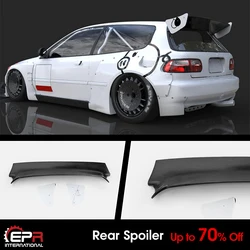 For Honda EG Civic Hatch Back RB Style FRP Unpainted Wide Body Rear Spoiler Roof Wing Exterior Body kits