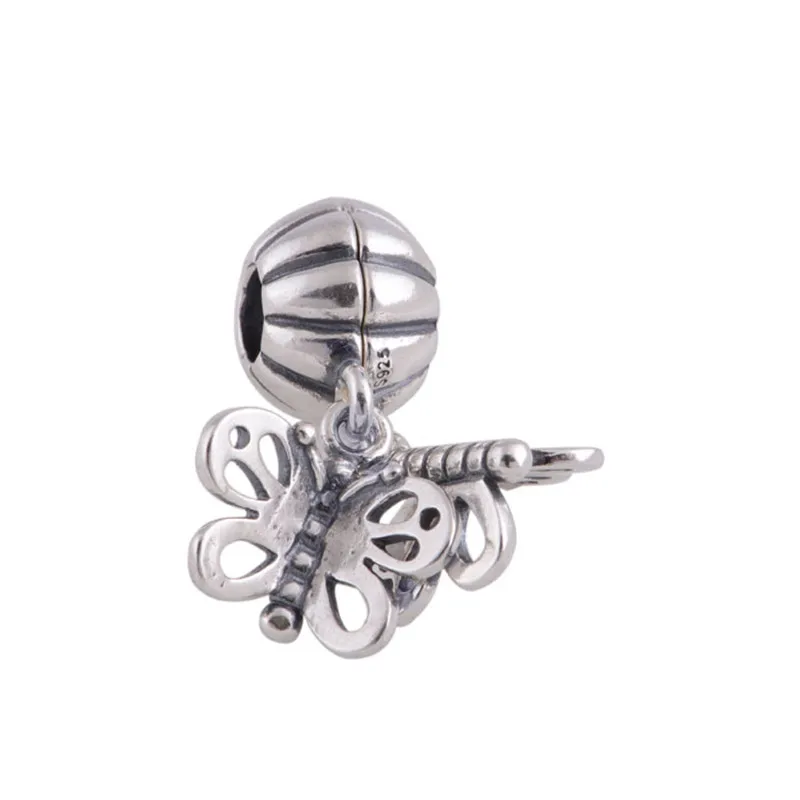 

Livraison Gratuite Friends Forever Butterfly Pendant DIY Jewelry Spring 925 Sterling Silver Jewelry Charms