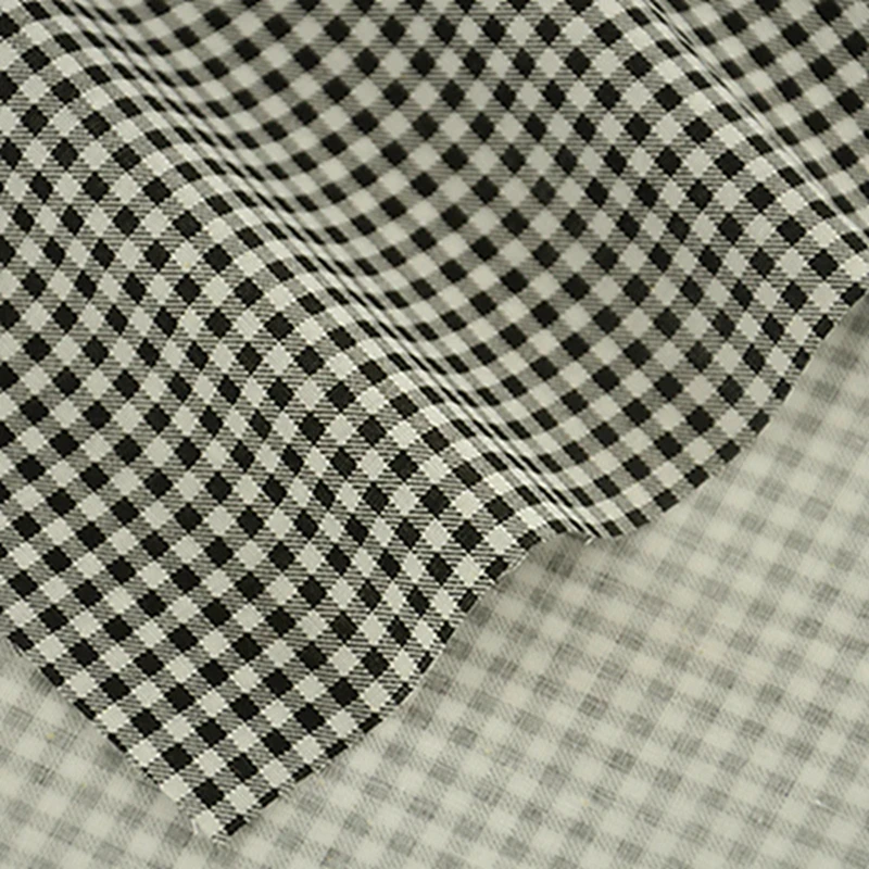 Rosa und weiß karierter Baumwollstoff zum Nähen von Steppdecken, Puppenzubehör, Material, Patchwork-Stoff im Meterware, dünn – Detail 24