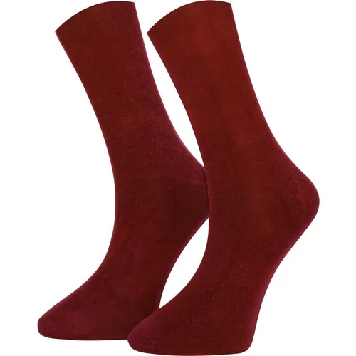 Adabella 6 Double Burgundy Men 'S Bamboo Seamless Socks