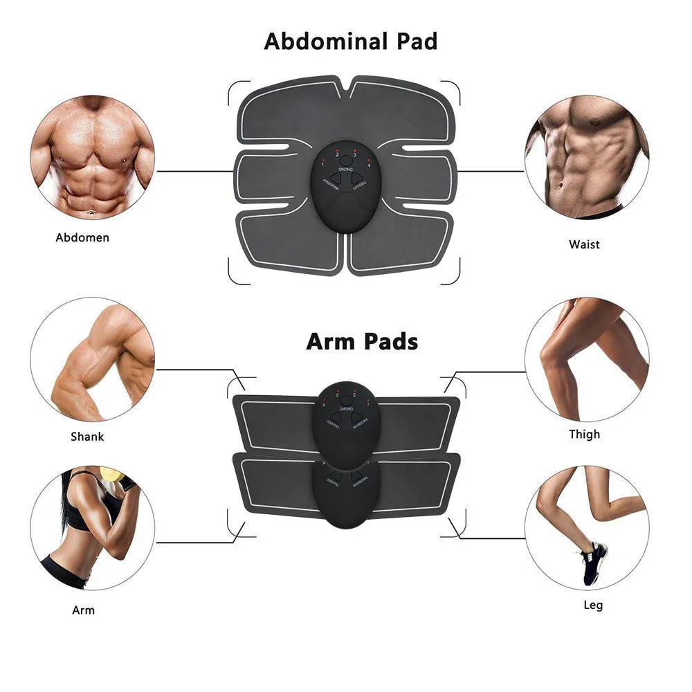 2020 EMS Wireless Muscle Stimulator Abdominal Toning Belt Muscle Toner Body Muscle Fitness Trainer For Abdomen Arm Leg Unisex