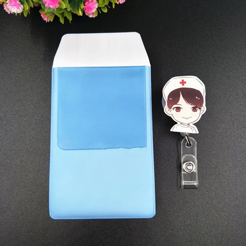 1 Set PVC-Tasche für Krankenschwestern, Arzt, Büro, Stifttasche, Taschenschutz, Stifttasche, Stifte-Organizer, auslaufsicheres Federmäppchen mit Abzeichenrolle – Detail 10