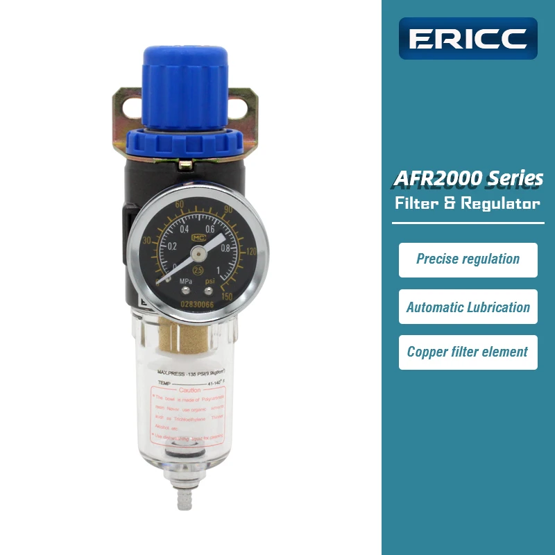 AFR2000 Air Pressure Regulator Water Separator Trap Filter Airbrush Compressor Pressure-relief valve