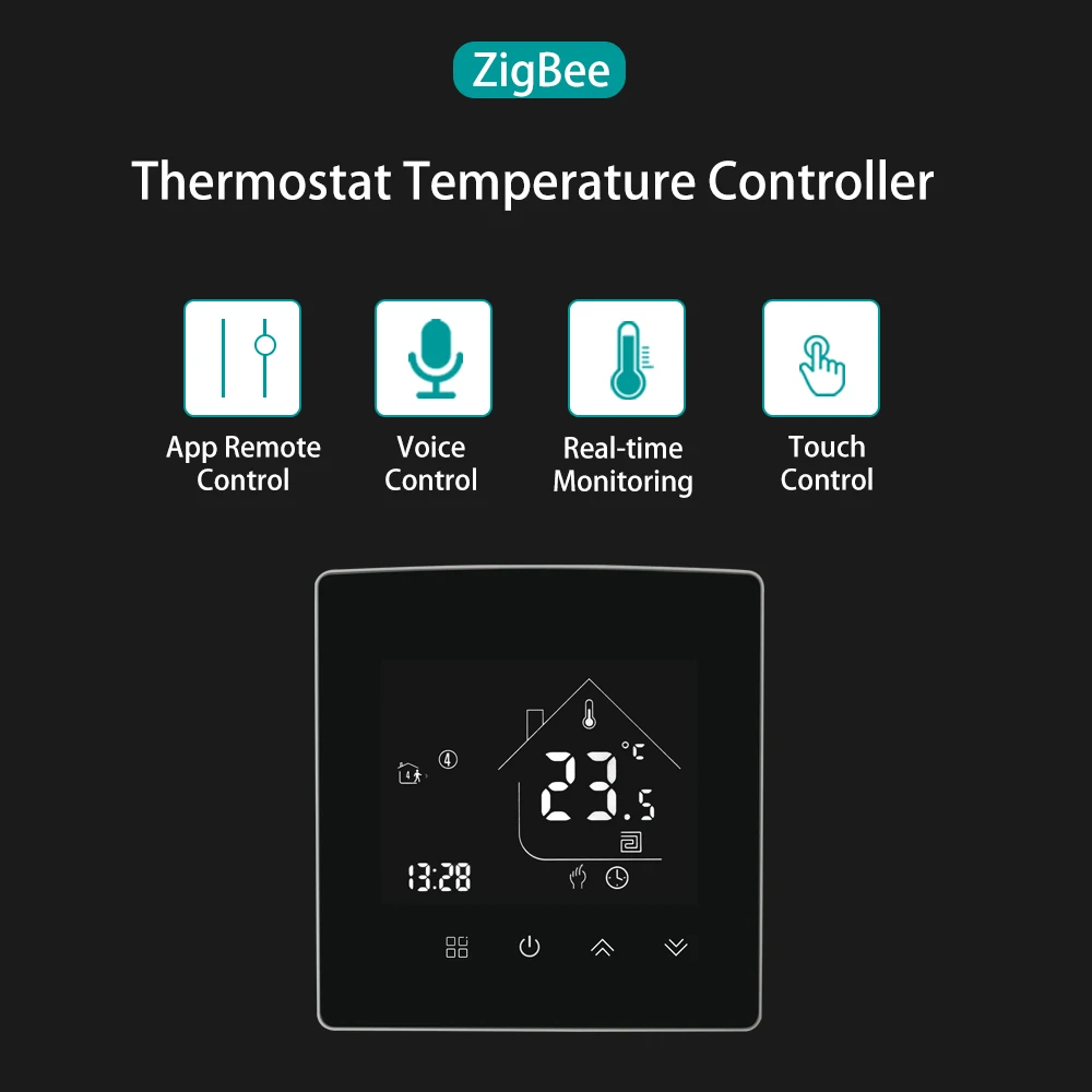 Imagem -02 - Água e Piso Elétrico Aquecimento Termostato Caldeira a Gás Controlador de Temperatura Vida Inteligente Tuya Alexa Google Home Zigbee 3.0 ga gb gc 3.0