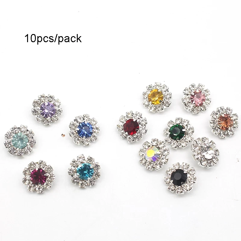 Shiny 16MM Clothing Decoration Buttons rhinestone DIY hand-sewn  Romantic evening dress Ornament Ornamental accessories