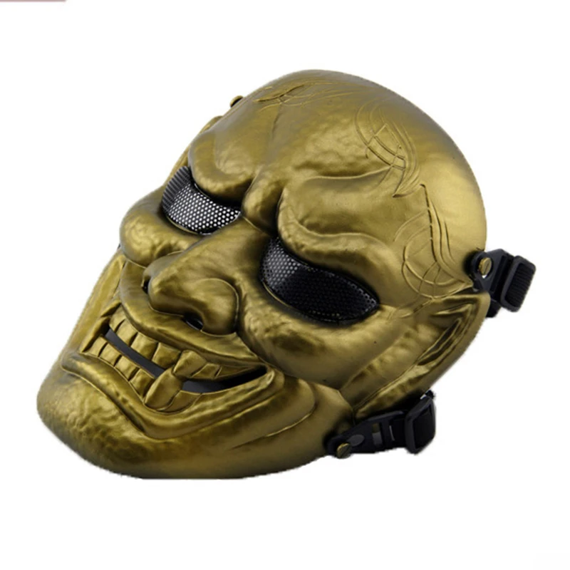 Military Japanese Ghost King Samurai Skull Mask Halloween Cosplay Movie Props Tactical Paintball BB Gun Shooting Airsoft Mask