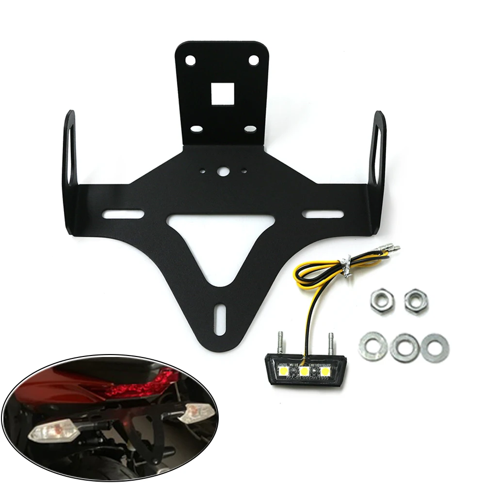 

For Kawasaki Z1000 Z 1000 2014-2022 2019 Motorcycle Tail Tidy License Plate Bracket Holder With LED Light Fenders Eliminator