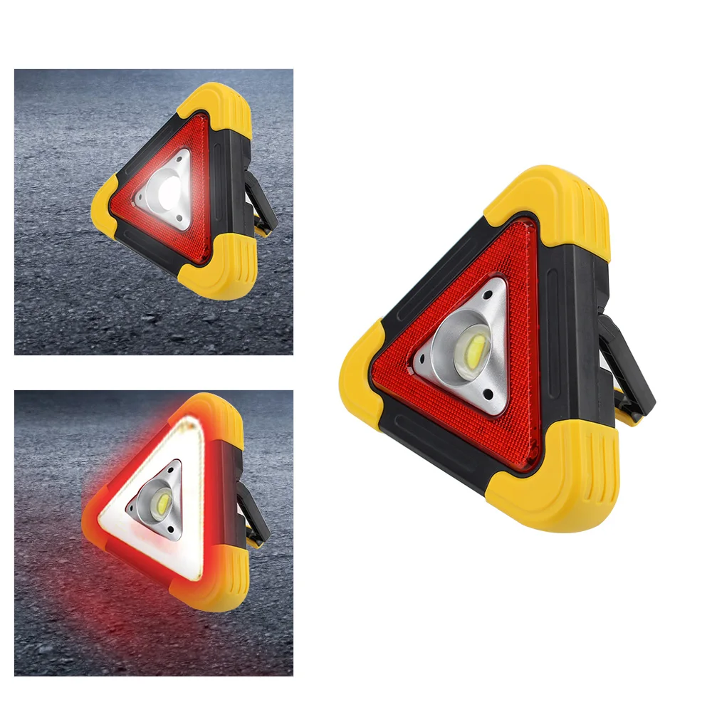 Alarm lamp Triangle Warning Sign Road Safety Flashing light on hand Portable Car LED Work light Emergency Breakdown