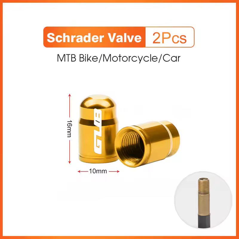 2pcs GUB Aluminum CNC Bicycle Tire Valve Cap MTB Road Bike Tube Tyre Gas Nozzle Cover for AV FV Schrader Presta Valve Dustproof - Image 12
