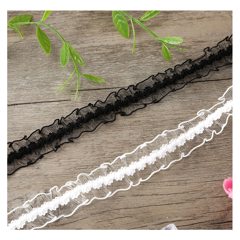 10 Yards Lace elastic lace fabric DIY hair accessories elastic neck skirt lace trim clothing accessories webbing Stretch lace